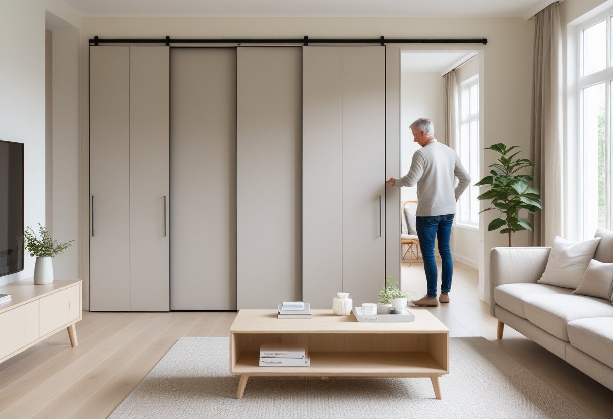 Saadan skaber du et harmonisk hjem med det rette garderobeskab med skydelaager og sofabord med hylde